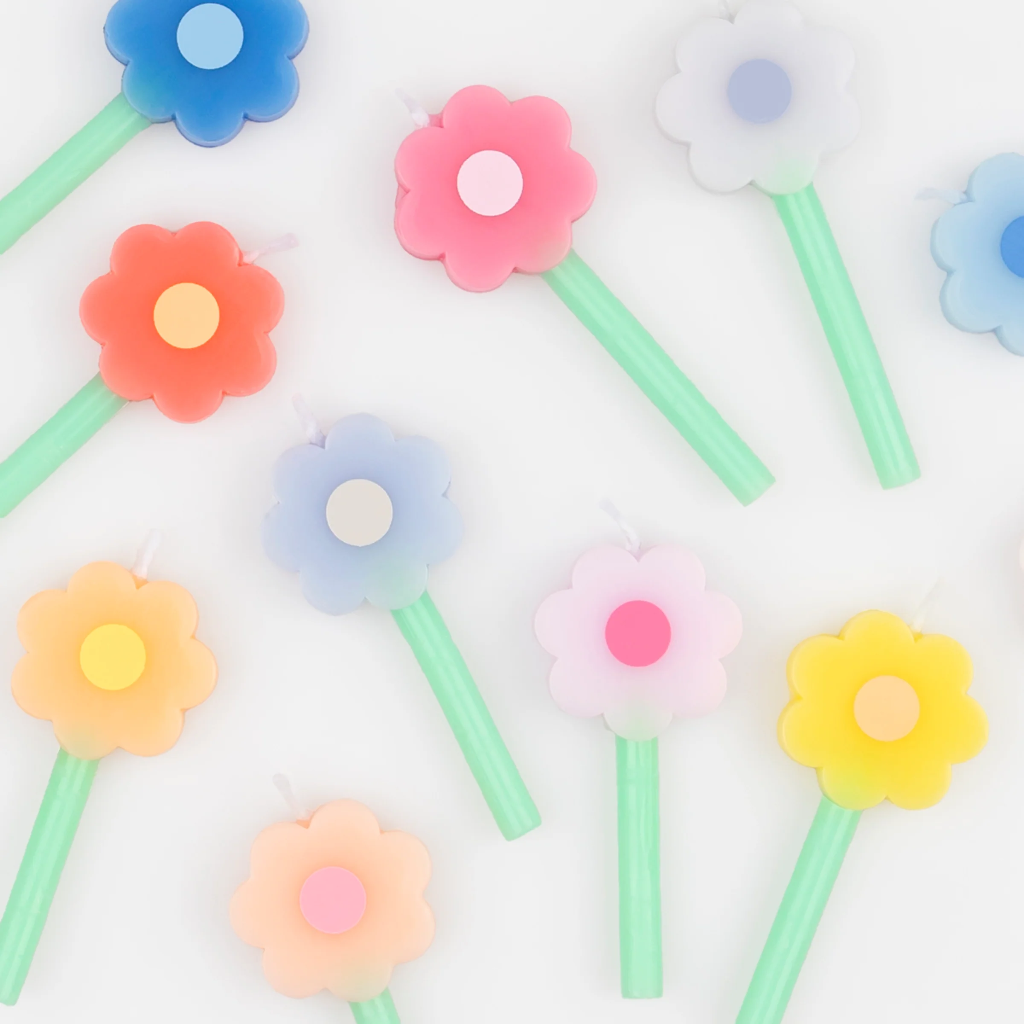 Meri Meri Rainbow Daisy Candles (x 12)