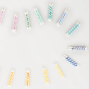 Meri Meri Rainbow Striped Mini Candles (x 50)