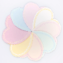 Meri Meri Pastel Heart Large Napkins (x 16)