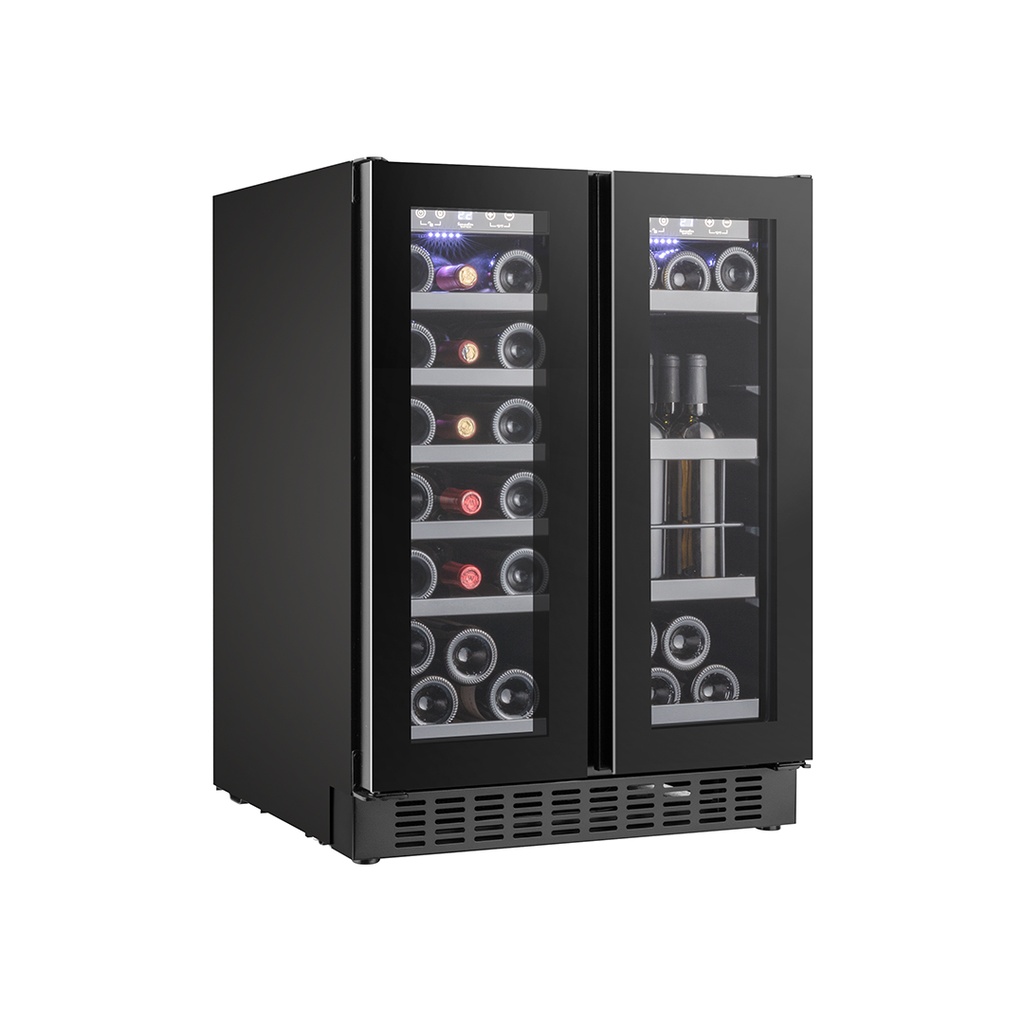 Temptech SOM2DX60DRB-24 Double Zone Wine Cabinet - 36 Bottles