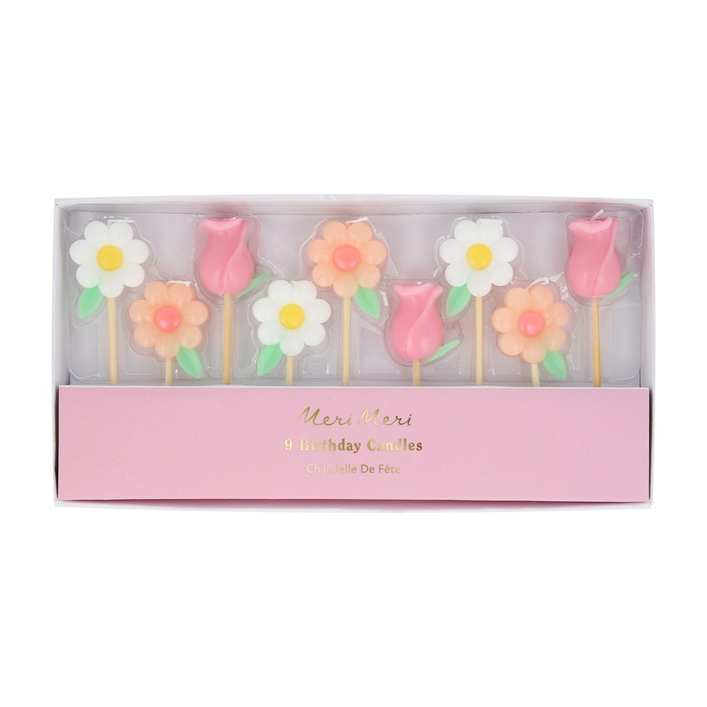 Meri Meri Flower Garden Candles (x 9)