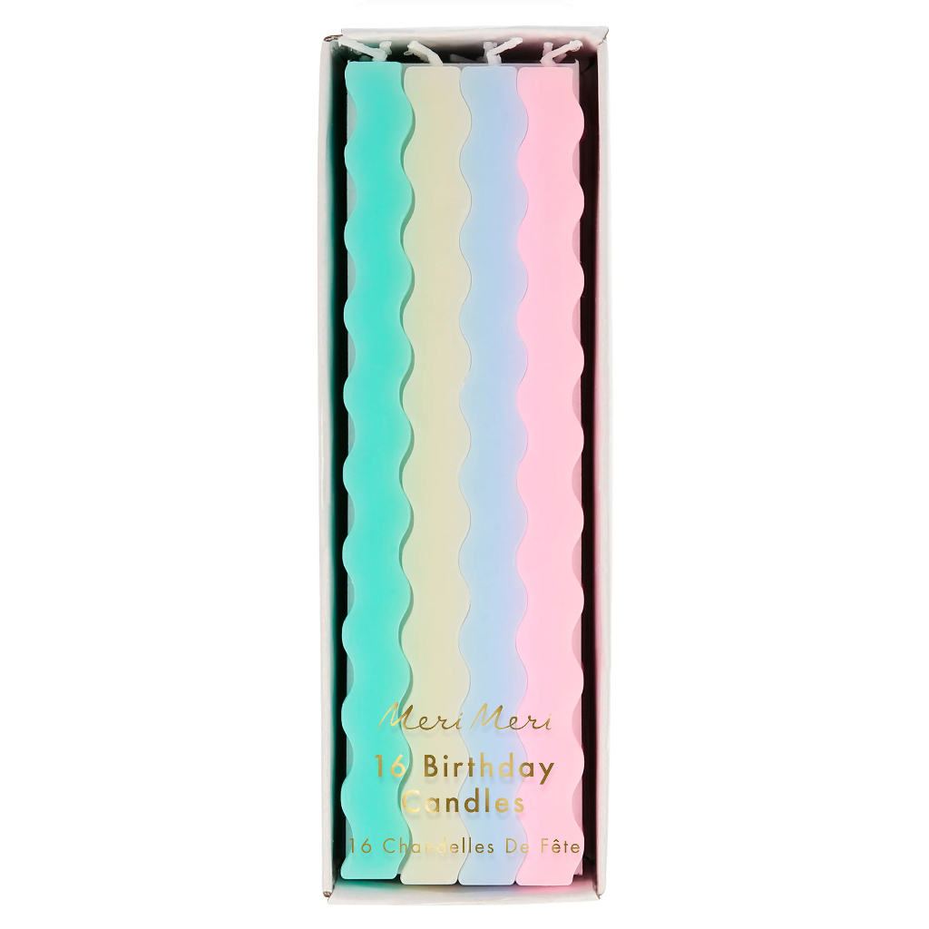 Meri Meri Pastel Wavy Candles (x 16)