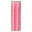 Meri Meri Pink Twisted Long Candles (x 16)