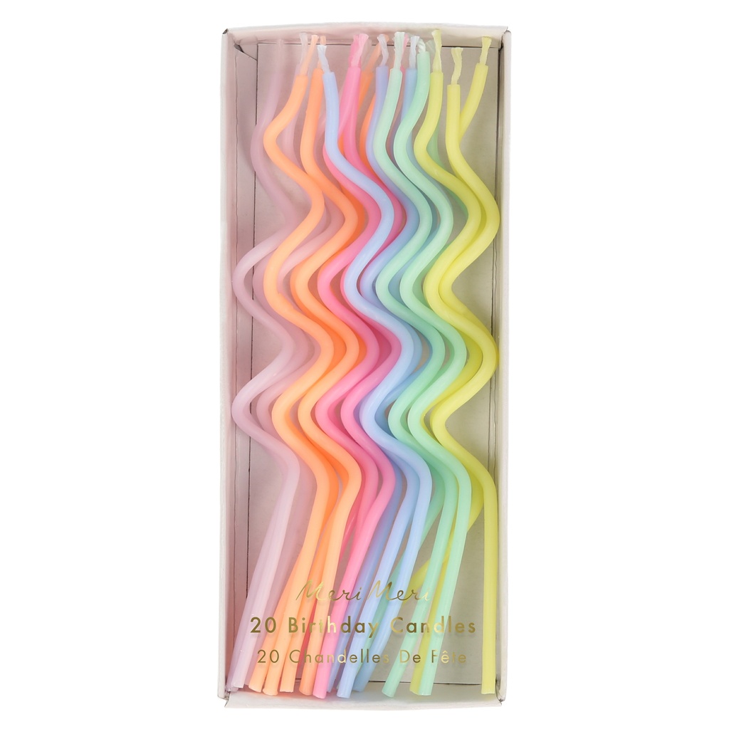 Meri Meri Pastel Swirly Candles (x 20)