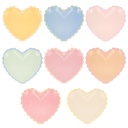 Meri Meri Pastel Heart Large Plates (x 8)
